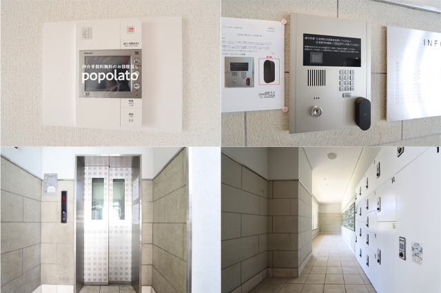 アプリーレ垂水の宅配ボックスやエレベーターの写真